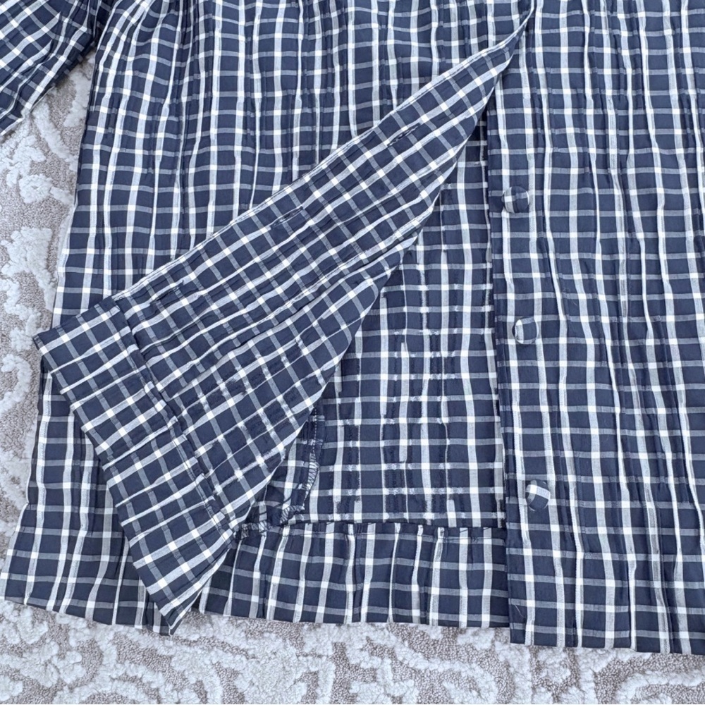 NWOT Foxcroft Carolina Crinkle 3/4 Sleeve Shirt - Picture 7 of 16